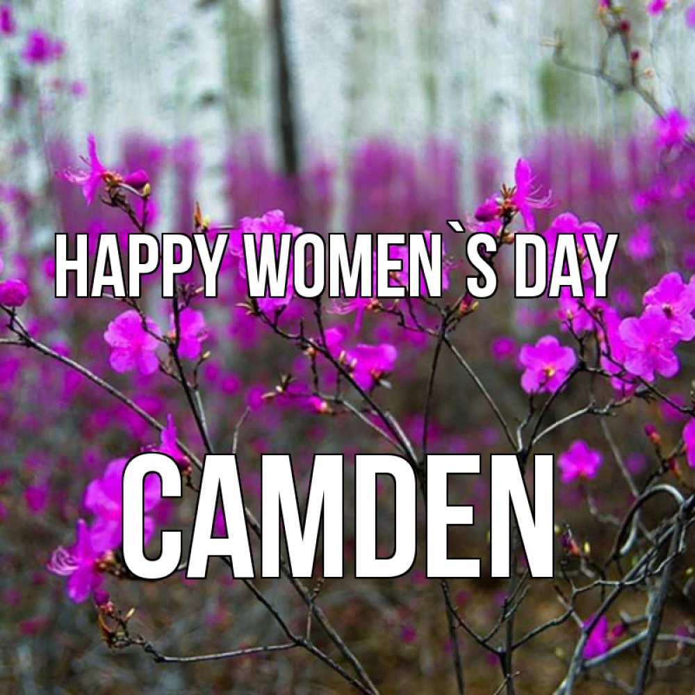 Greetings card с именем, Camden happy women`s day дикие цветы Greetings with text for free download 